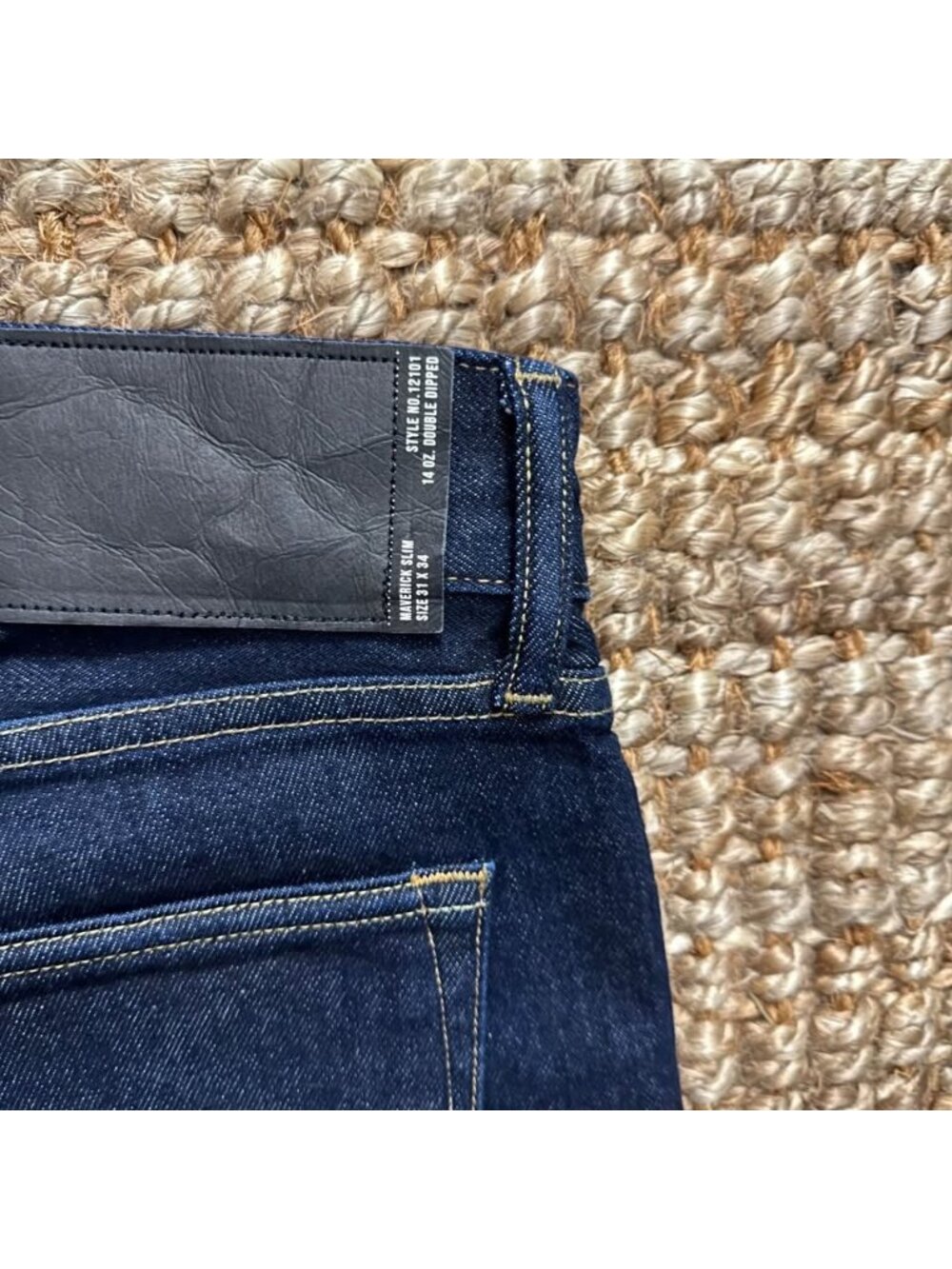Buck Mason Maverick Slim Double Dipped Denim Jeans Size 31x34